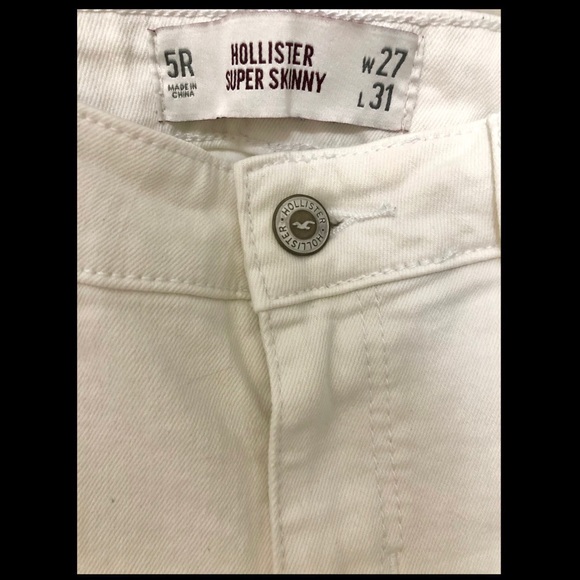 White Hollister Super Skinny Jeans Sz 5 regular - Picture 2 of 2